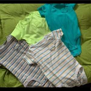 Set of 4 neon onesies carters